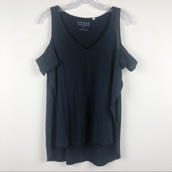Guess Tops - 🔥5 for 30 Guess Cold Shoulder Black Tee C258